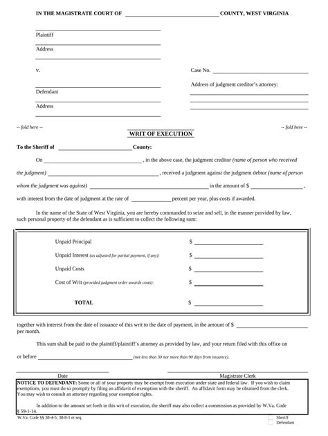 Writ Execution Form Fill Out Sign Online DocHub