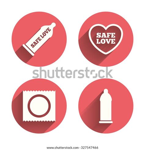 Safe Sex Love Icons Condom Package Stock Vector Royalty Free 327547466 Shutterstock