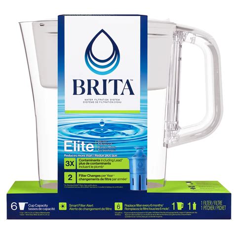 Brita Elite Water Filtration System Pitcher White Shop Water