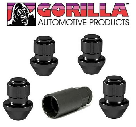 Gorilla Wheel Locks Black Mm X Factory Style Bulge Acorn X