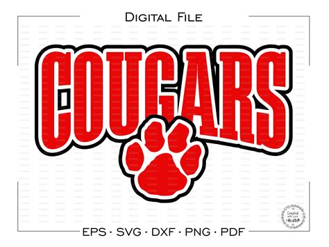 Cougar Svg Cougars Svg C Svg Cougar Cougars Paw Svg Etsy