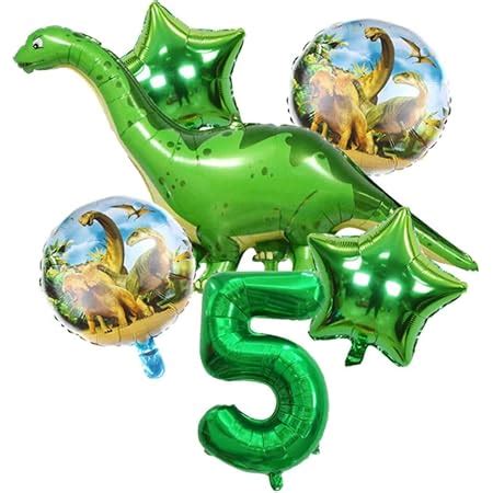 8 Stück Dinosaurier Ballons set Riesen Dschungel Dino Folienballon für