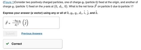 Solved Figure 1consider Two Positively Charged Particles