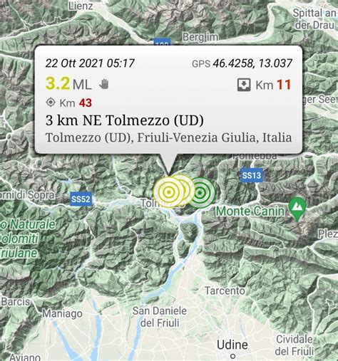 Nuova Scossa Di Terremoto In Friuli Venezia Giulia Epicentro A 3 Km Da