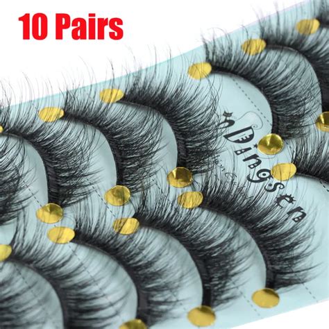 Codskonhed Pairs D Faux Mink Hair False Eyelashes Thick Long