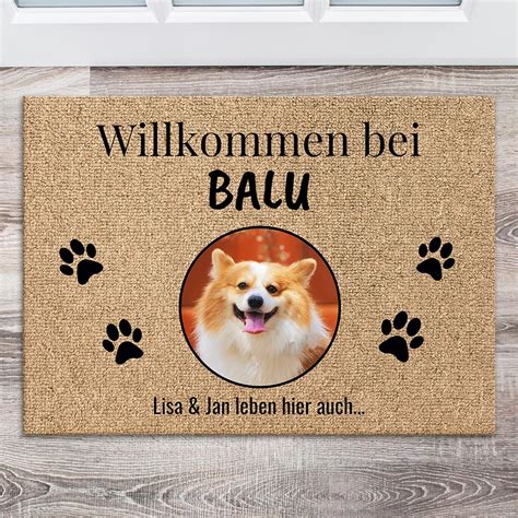 Amazon de Pet Printed personalisierte Fußmatte mit Foto und Namen