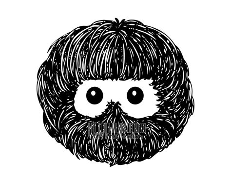 Furry Pet Cute Cuddly Face Cute Snowball Monster Mascot Svg Png Ai