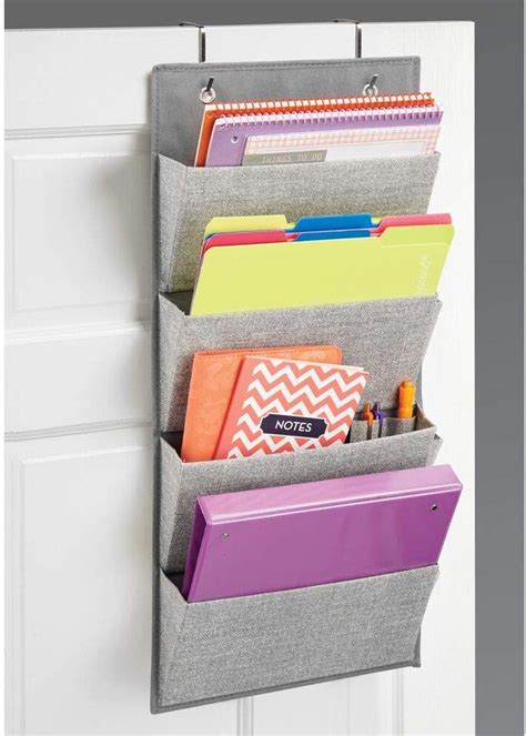 Soft Fabric Wall Mount/Over Door Hanging Storage Organizer - Crown Office Supplies