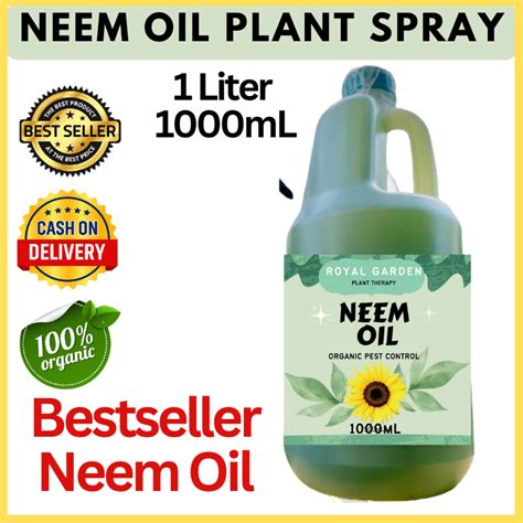 Royal Garden Neem Oil Spray Plants Insecticide Pesticide Refill Liter