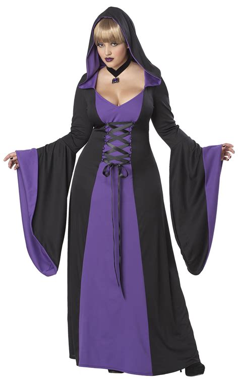 Plus Size Deluxe Purple Hooded Robe Costumes Life