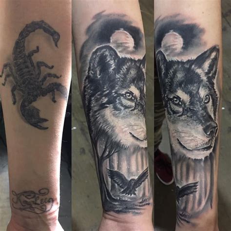 Wolf Cover Up Tattoo By Henrique Limited Availability At Redemption