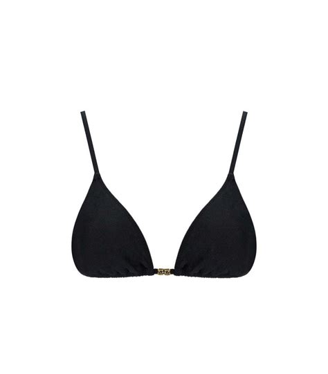 Buy GANNI Lurex Bikini Top Black At 33 Off Editorialist