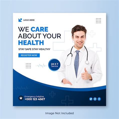 Premium Psd Psd Medical Healthcare Social Media Post Template