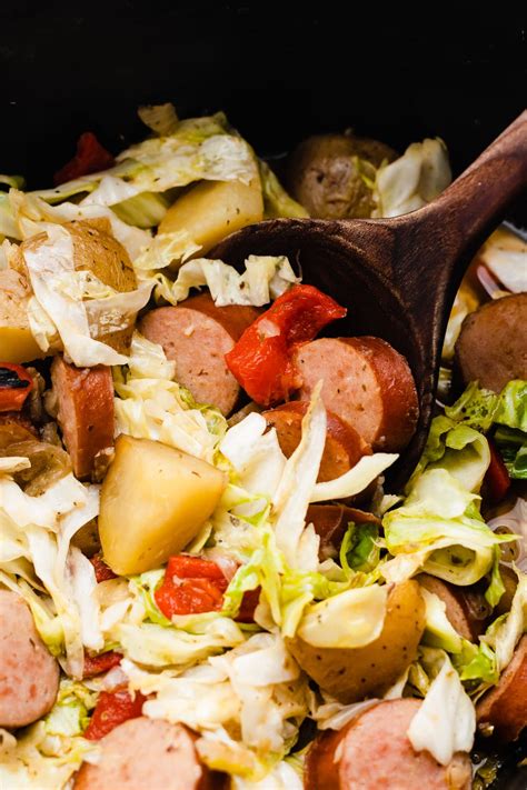 Slow Cooker Sausage Cabbage And Potatoes