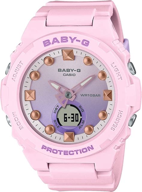 Casio Baby G Bga Ajf Beach Color Super Pink Analog Digital Women