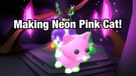 Making Neon Pink Cat In Adopt Me Roblox Youtube