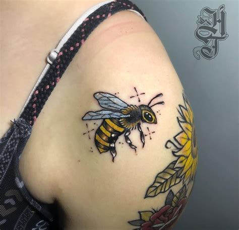 Traditional Honey Bee Tattoo