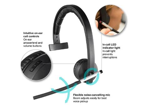 Logitech H820e Trådlös Mono Headset Headset