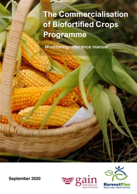 The Commercialisation Of Biofortified Crops Programme Monitoring Reference Manual