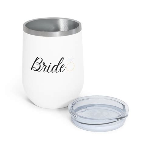 Bride Wine Cup Bridal T 12oz Insulated Wine Tumbler Etsy