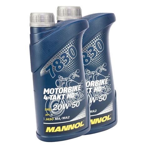 MANNOL Motoröl Motorbike 4 Takt SAE 20W 50 HD API SL 2 X 1 Liter onli