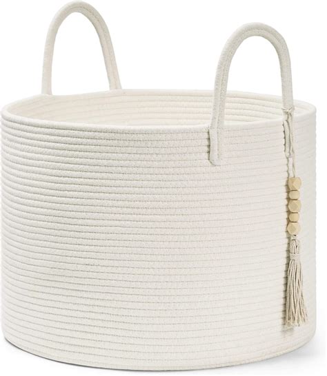 Amazon Goodpick Large Laundry Basket Decorative White Basket For