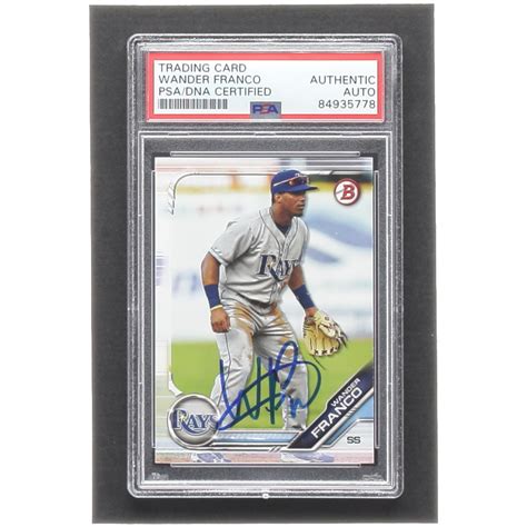 Wander Franco Signed 2019 Bowman Draft BD93 RC PSA Pristine Auction