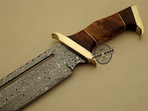 Best Damascus Rambo Bowie Knife Custom Handmade Damascus Steel