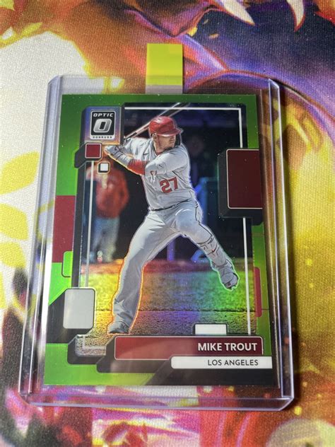 Mavin 2022 Mike Trout Donruss Optic Lime Green Prizm 157