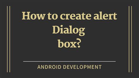 How To Create Alert Dialog Box In Android Developers Dome