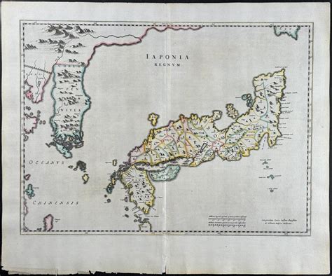 At Auction Joan Blaeu Japan Blaeu Pub Map Of Japan Korea