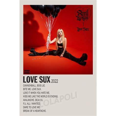 Jual Poster Cover Album Love Sux Avril Lavigne Shopee Indonesia