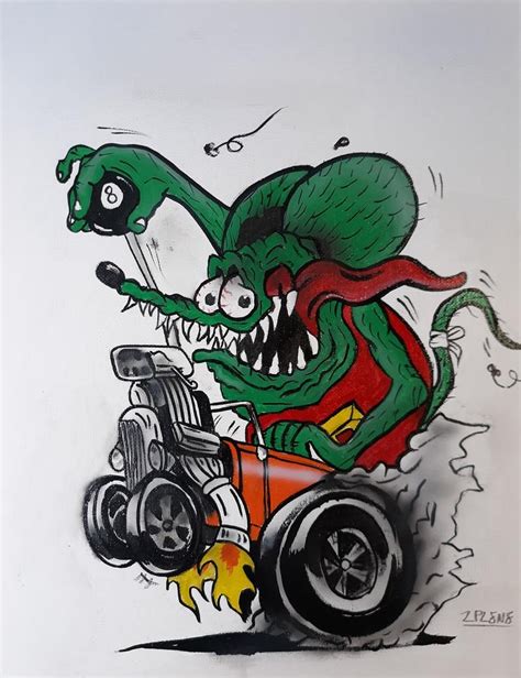 Hot Rod Rat Fink Etsy Hot Rod Tattoo Cool Cartoons Rat Fink