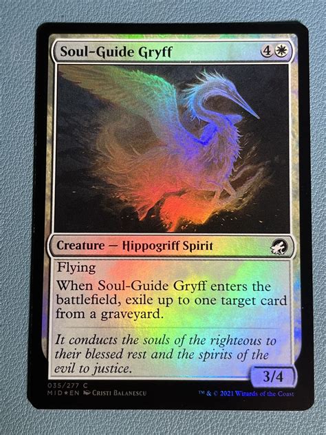 Mtg Soul Guide Gryff Foil Innistrad Mid Nm Ebay
