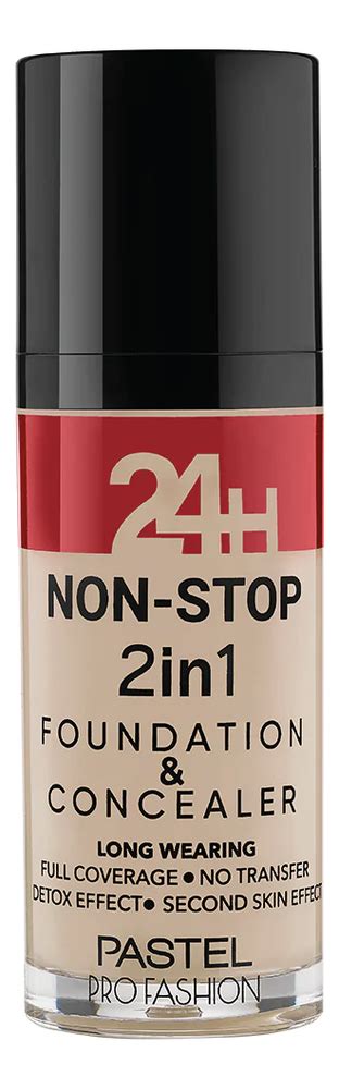 PASTEL Cosmetics тональная основа для лица 24h non-stop 2in1 foundation ...