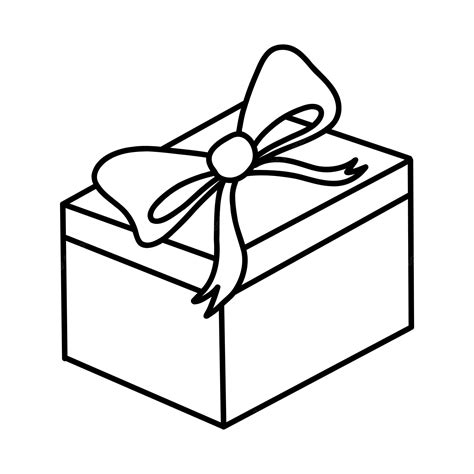 Doodle Caja De Regalo Con Arco Elemento De Dibujos Animados Vector