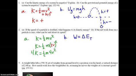 Work Physics Problems With Answers