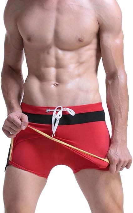 Mens Brand Stripe Sexy Nylon Breathable Bulge Briefs Swimming