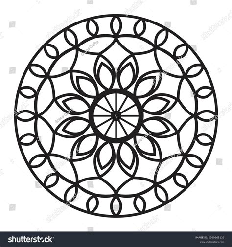 Easy Mandala Art Mandala Art Doodle Stock Vector Royalty Free