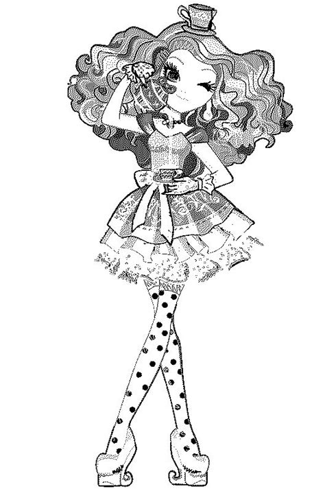 Ever After High Coloring Pages Madeline Hatter At Getcolorings