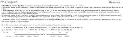 Solved P Similar To Question Help Net Cash Flow And Chegg