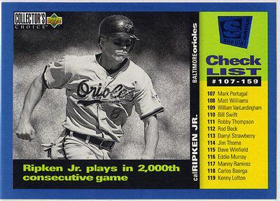 CAL RIPKEN JR 1994 UD COLLECTOR S CHOICE SPECIAL EDITION 263 EBay