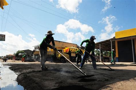 Parintins recebe obras no sistema viário de cinco bairros da cidade