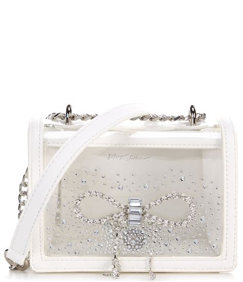 Betsey Johnson Clear Convertible Rhinestone Bow Shoulder Bag Dillard S