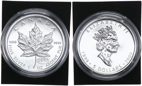 Kanada Dollar Unze Oz Silber Maple Leaf Ausgabe Neujahr