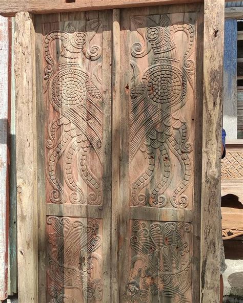 Balinese Wood Carved Door 01 Sunset Road Balis Finest Interior