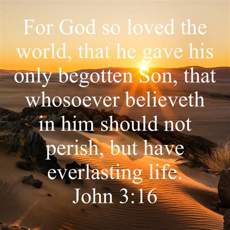 John For God So Loved The World That He Gave His Only Begotten Son