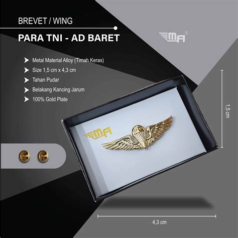 Jual Wing Para Tni Ad Pdh Brevet Brevet Pin Para Tni Ad Shopee Indonesia