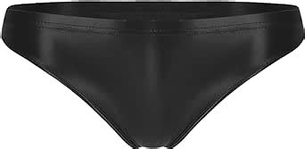 Daenrui Woman Oil Silk Glossy Elastic Thongs Underwear Low Rise Panties Bikini Briefs Knicker