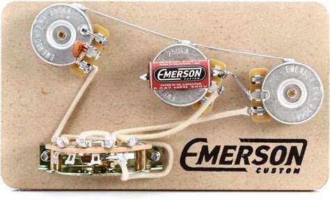 Emerson Custom 5 Way Prewired Kit For Fender Stratocasters 250k Pots Sweetwater